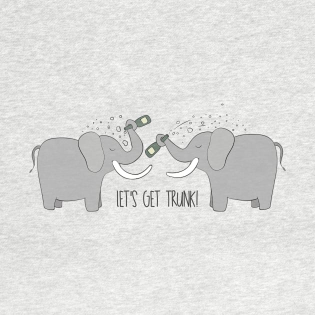 Let's Get Trunk- Funny Elephant Party Gift by Dreamy Panda Designs